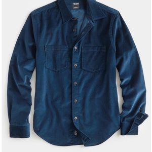 Todd Snyder Velvet Overshirt in Teal (Medium)